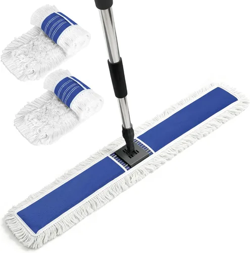 Vista 10 de Masthome Trapeador de microfibra extra grande para limpieza de pisos, trapeador plano de 16 pulgadas con 5 almohadillas para uso húmedo y seco, mopa