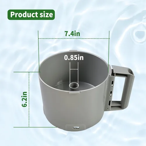 Vista 5 de 112204S - Procesador de alimentos gris Bowl de 3 cuartos de galón compatible con Robot Coupe R2 3L Gb,R2 DICE, R2 Dice, R2B, R2N
