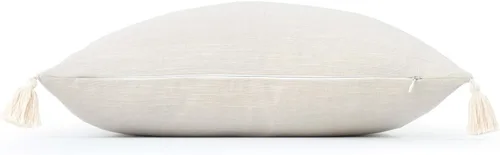 Vista 6 de Hofdeco Funda de almohada decorativa neutra de mediados de siglo solamente, beige sólido, 20 x 20 pulgadas