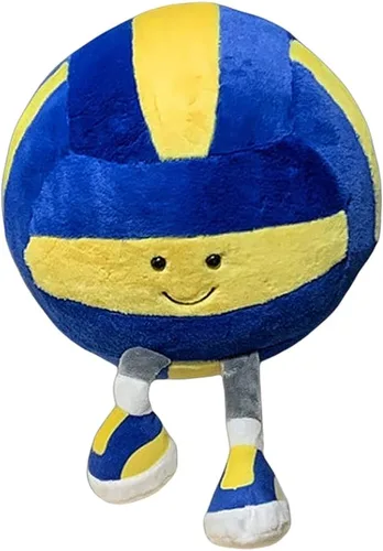 Vista 11 de Juguetes de peluche de voleibol de 12 pulgadas, bolas de felpa deportivas suaves y divertidas, juguetes de muñeca de fútbol americano con pies