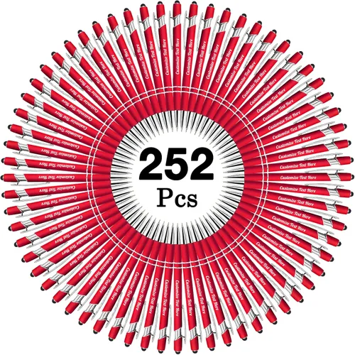 Vista 120 de Hasta 500 bolígrafos personalizados a granel con logotipo de mensaje de nombre comercial, bolígrafos grabados personalizados con lápiz óptico