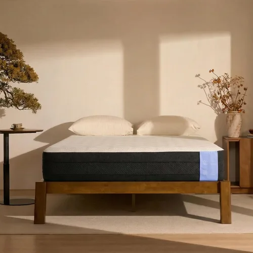 Vista 12 de FLEXISPOT Hako - Marco de cama de carpintería japonesa G2, cama de plataforma Queen de madera de caucho maciza, certificado IAS y SGS