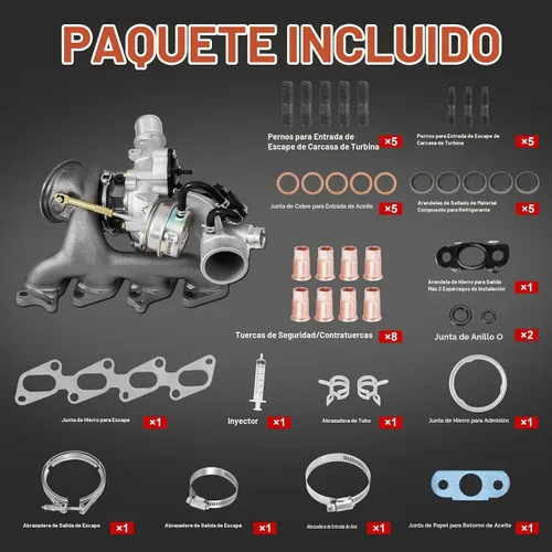 Vista 2 de Turbocompresor de 1,4 L con kits completos de instalación 667-203 Compatible con Buick Encore 2013-2021 Chevy Cruze 2011-2015 Sonic 2012-2020 Trax