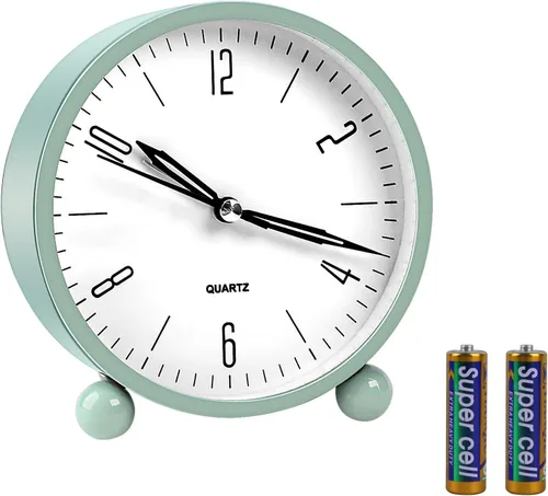 Vista 9 de pxy Lindo y seguro reloj despertador para niños alimentado por batería (batería incluida), reloj despertador analógico súper silencioso analógico
