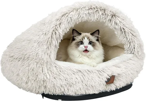 Vista 8 de YooxArmor Cama redonda para gatos, cama para perros pequeños y medianos Gris