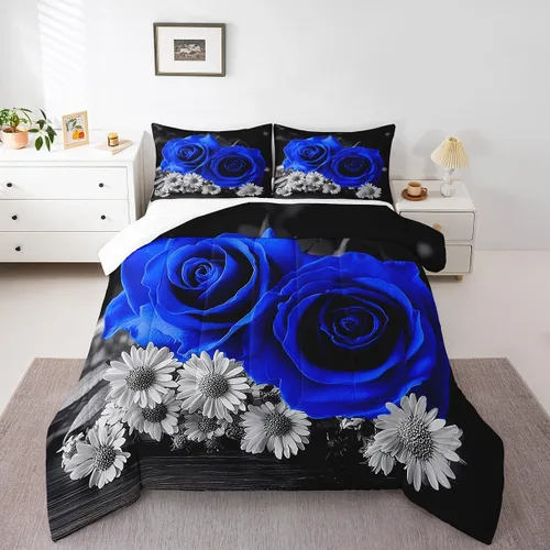 Vista 17 de Feelyou Juego de ropa de cama con diseño de arco iris, juego de edredón para niños, niñas, decoración de notas musicales, edredón de microfibra