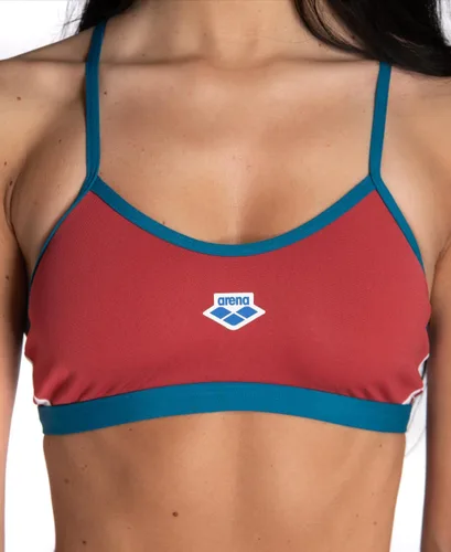 Vista 3 de Arena Bikini de espalda cruzada sólido de iconos de rendimiento para mujer