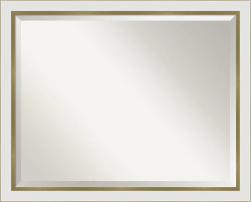Vista 18 de Amanti Art - Espejo de baño blanco para sobre lavabo, espejo de tocador rectangular blanco de 35x45 para gabinete, marco moderno extragrande, se