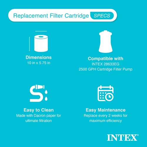 Vista 4 de Intex 29005E - Cartucho de bomba de filtro de material Dacron fácil de limpiar, 29005E para piscina, tipo B, (paquete de 2)