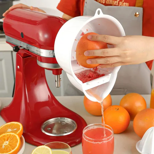 Vista 7 de Accesorio de exprimidor para batidora de pie KitchenAid con colador de 2 tamaños, accesorio de jugo cítrico para batidora de pie KitchenAid
