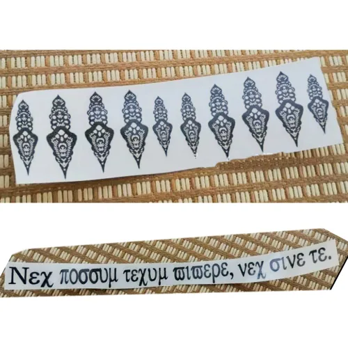 Vista 2 de Calcomanías temporales para disfraz de Ghoul, anime de Tokio (conjunto de tatuajes)