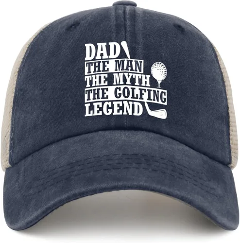 Vista 9 de Cap Dad The Man The Myths The Golfing Baseball Cap, Graphic Dad Hats for Men