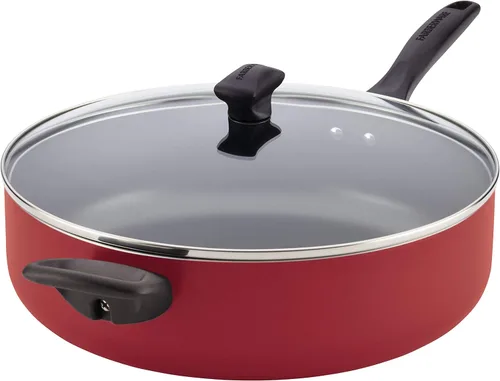 Vista 15 de Farberware Olla grande antiadherente apta para lavavajillas/sartén con asa auxiliar - aluminio, 6 cuartos, azul