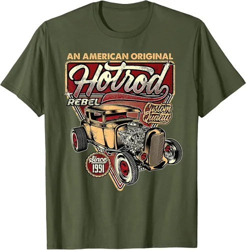 Vista 95 de Camiseta vintage Hot Rod Speed and Power para hombre Asphalt Grey