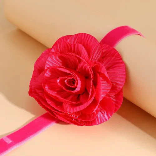 Vista 4 de HIIXHC Gargantilla de flores para mujer, sexy, gargantilla de cuero, gargantilla gótica, gargantilla gótica, disfraz de Halloween, regalo de joyería
