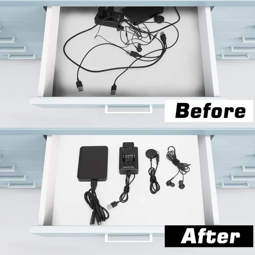 Vista 6 de 150 bridas reutilizables para cables - 4+6+8+10 pulgadas, correas de cables multiusos con gancho y bucle para gestión de cables, ataduras