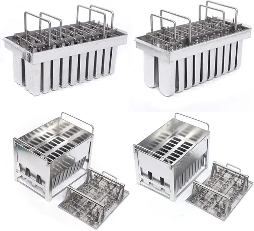 Vista 7 de 20 moldes de acero inoxidable para helados, molde comercial para hacer estallidos, molde de helado