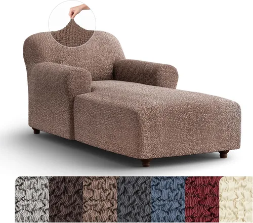 Vista 10 de PAULATO BY GA.I.CO. Funda para muebles, sillón, sofá, desmontable elástica de doble vía - Hecha en Italia - Colección Mille Righe Azul
