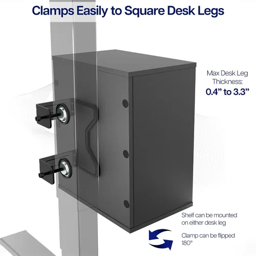 Vista 5 de VIVO DESK-SHELF3CL - Estantería debajo del escritorio, soporte de accesorios de oficina para suministros, dispositivos de juego y más, estantes