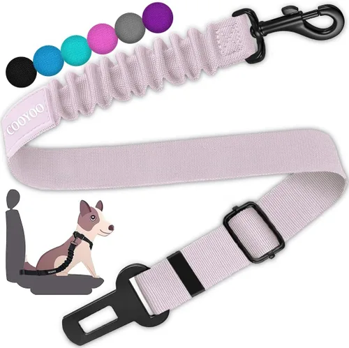 Vista 15 de COOYOO cinturón de seguridad retráctil y ajustable para perro, juego de 3 piezas, cinturón de nailon para vehículo, para que tu mascota esté segura