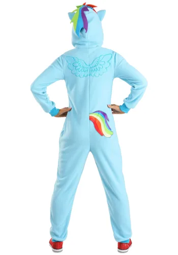 Vista 2 de Disfraz Enterizo de Mujer Rainbow Dash de My Little Pony Multicolor