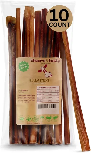 Vista 8 de chew-e&tasty Golosinas masticables para perros de grado prémium de 6 pulgadas, de un solo ingrediente, de larga duración, con alto contenido