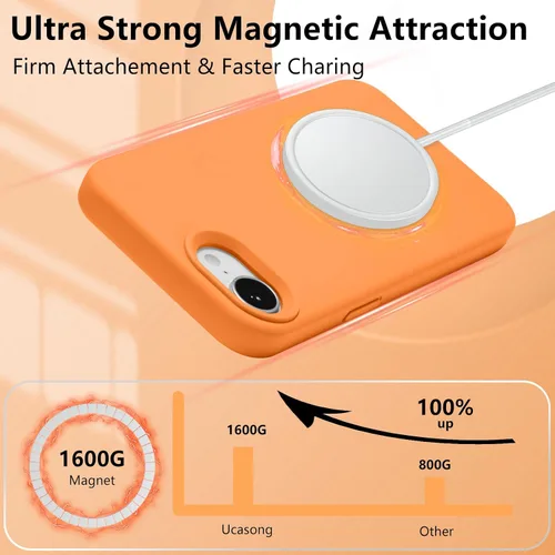 Vista 635 de Funda magnética de silicona para iPhone 13 Pro, color blanco antiguo [Compatible con Magsafe] [Forro de microfibra suave antiarañazos], funda