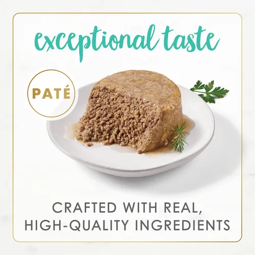 Vista 2 de Purina Fancy Feast Gourmet Naturals - Alimento húmedo en paté para gatos, sin cereales, receta de pescado blanco de mar (paquete de 12 unidades)