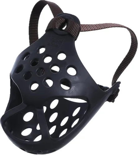 Vista 2 de Bozal corto para perro, de silicona suave, ajustable, transpirable, para morder, masticar, ladrar, entrenar, ideal para perros de cara plana