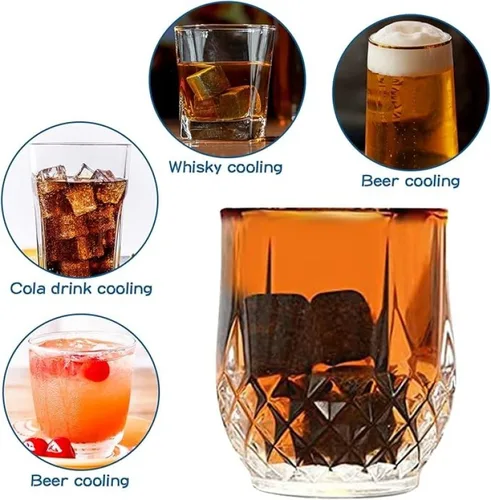 Vista 3 de SET WHISKY DE CRISTAL CON PIEDRAS DE LUJO