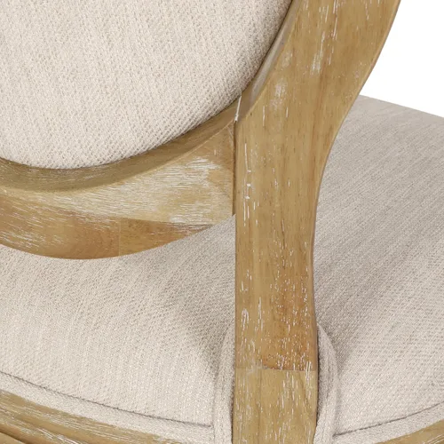 Vista 8 de Silla de oficina giratoria tapizada Pishkin - Beige/Natural