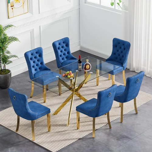 Vista 16 de Juego de mesa de comedor de cristal plateado moderno de 47 pulgadas para 2, juego de mesa de comedor de cocina redonda de 3 piezas con patas