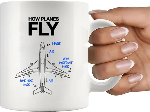 Vista 7 de Panvola How Planes Fly Pilot Taza Aviation Aerospace Engineer Taza 11oz