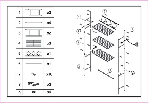 Vista 7 de J&V TEXTILES Organizador de baño de 3 estantes sobre el inodoro, protector de espacio de baño (negro)