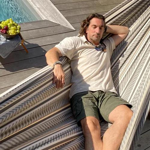 Vista 2 de LA SIESTA Flora Zebra - Hamaca clásica doble de algodón orgánico Cebra