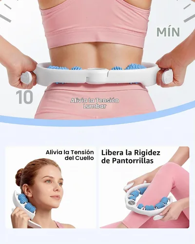 Vista 3 de MERACH Herramienta de masaje para celulitis, rodillo de empuje, masajeador Azul