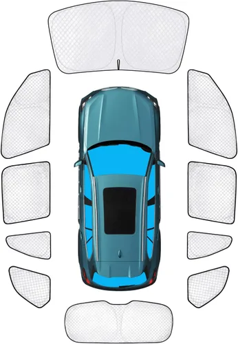 Vista 44 de KMF 6 piezas de parasoles gruesos para Mazda 3 Hatchback (No Sedán) 2014-2018 Accesorios, parasoles completos para parabrisas y ventanas de coche