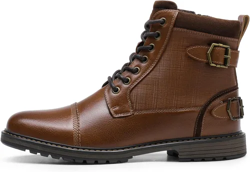 Vista 2 de Bruno Marc Botas de motocicleta para hombre, botas de vestir Oxford