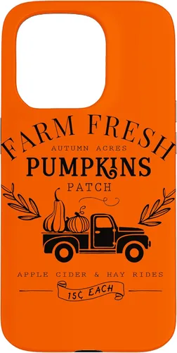 Vista 14 de Funda de otoño vintage para iPhone 14 Pro Farm Fresh Pumpkin