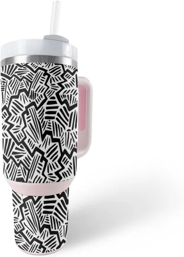 Vista 31 de MightySkins Skin - Vaso de vinilo compatible con Stanley The Quencher H2.0 FlowState de 40 onzas, diversión de los años 90, protectora, duradera