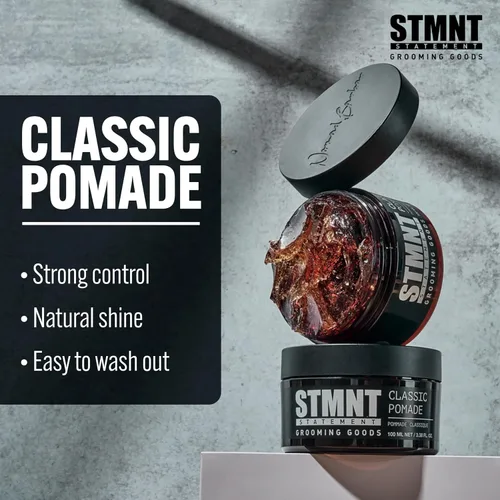 Vista 2 de STMNT Grooming Goods - Pomada clásica, 3.38 onzas, brillo natural, control fuerte, fácil de lavar