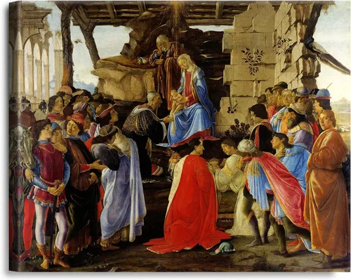 Vista 181 de A&T ARTWORK Adoración de los Reyes Magos por Sandro Botticelli The World Classic Art Reproductions, impresiones en lienzo giclée arte de pared