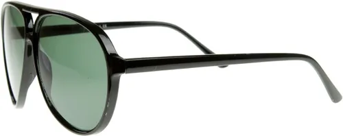 Vista 3 de Vintage Inspired Classic Tear Drop Plastic Aviator Gafas de sol (negro), Negro
