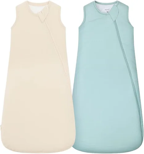 Vista 18 de HAPIU Saco de dormir unisex de rayón hecho de bambú TOG 1.0, cremallera premium de 2 vías, manta portátil para bebé All-Night Comfort, Buttery