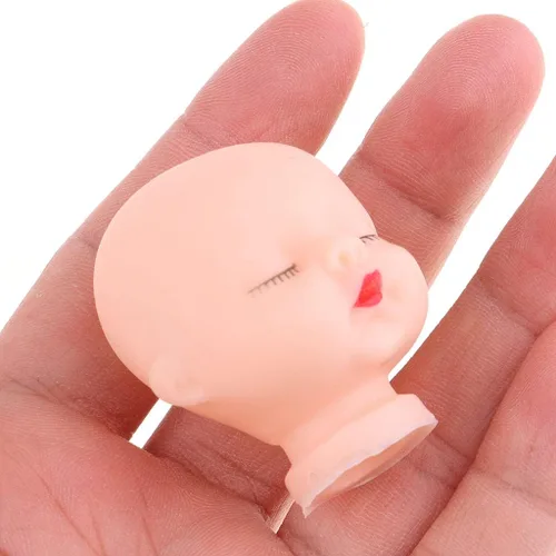 Vista 9 de Milageto 10 piezas de esculpir la cabeza modelo 1.378 in para la fabricación de muñecas DIY