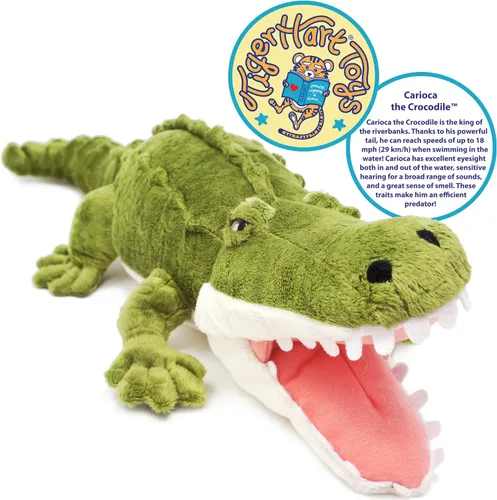 Vista 4 de TigerHart Carioca The Crocodile - Peluche de cocodrilo grande de 19 pulgadas