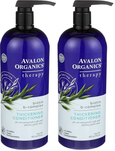 Vista 4 de Avalon Organics Acondicionador espesante, Biotina B-Complex 14 oz