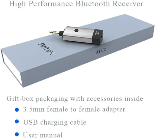 Vista 7 de Adaptador Bluetooth de coche para audio de coche, receptor inalámbrico Bluetooth Kit de coche para altavoz estéreo del hogar, adaptador auxiliar