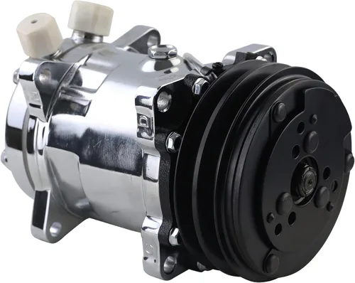 Vista 3 de Compresor universal del A/C con el compresor negro del cromo del SD 508 5H14 R134A del embrague 2PK