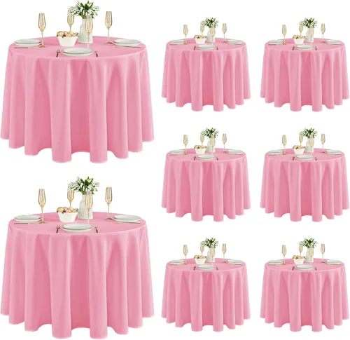 Vista 61 de Fitable - Paquete de 8 manteles rectangulares: telas de mesa lavables, resistentes a las manchas y sin arrugas, cubiertas de mesa reutilizables